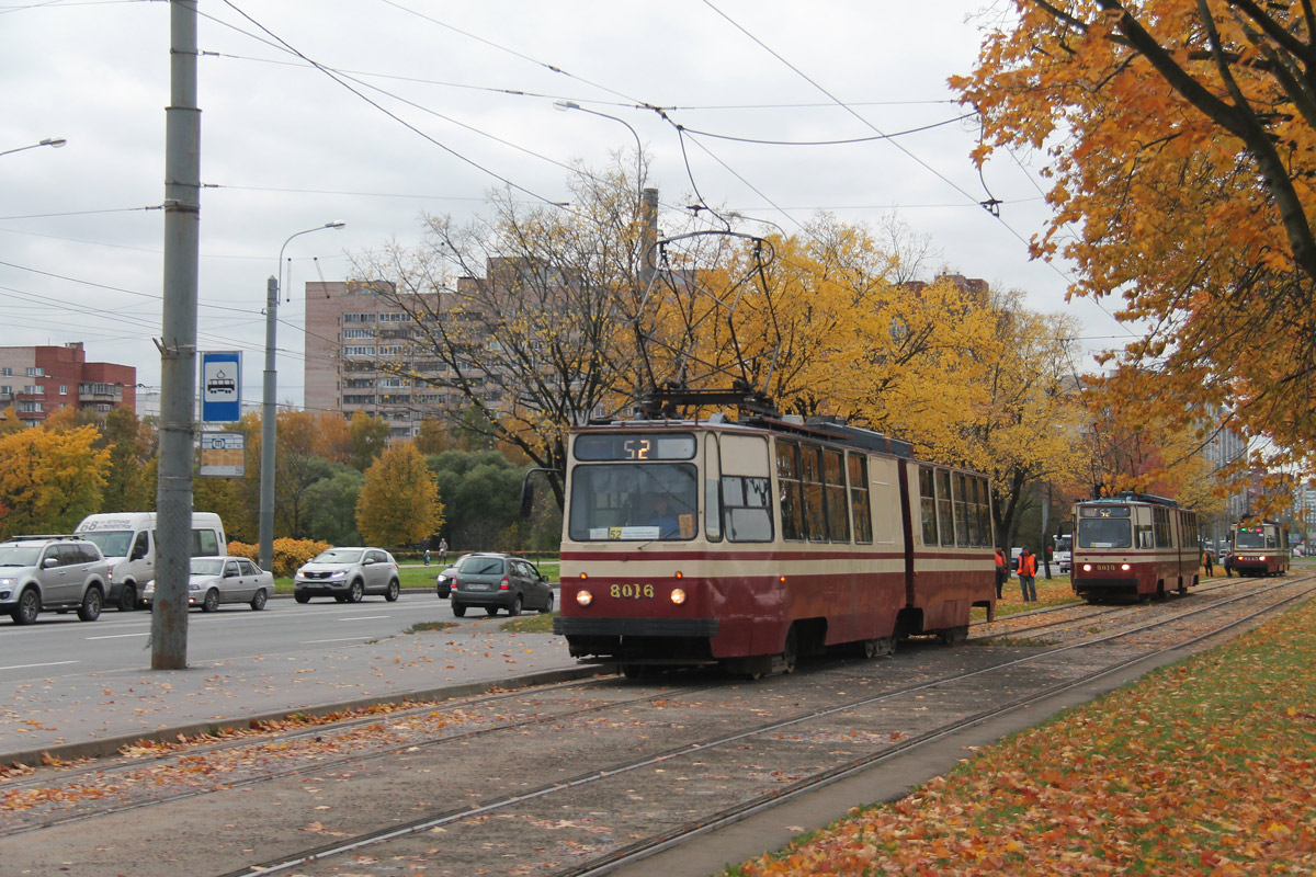 Санкт-Петербург, ЛВС-86К № 8016; Санкт-Петербург — Происшествия; Санкт-Петербург — Трамвайные линии и инфраструктура