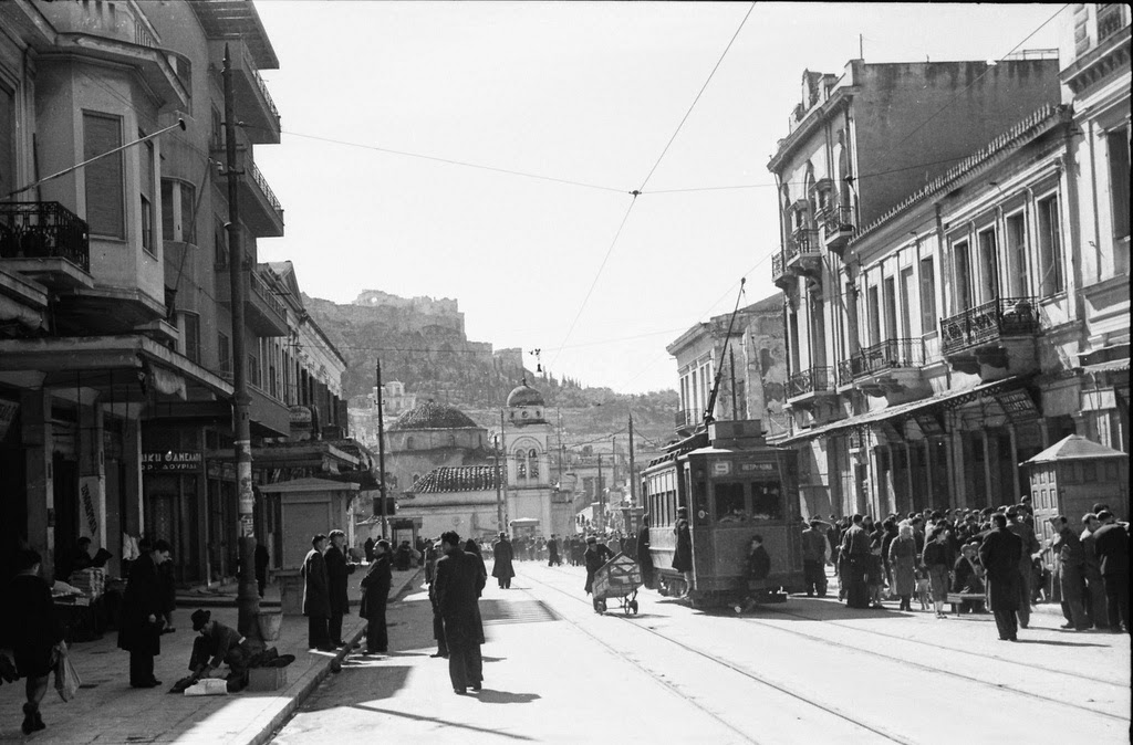 Афины — Трамваи – старые фотографии