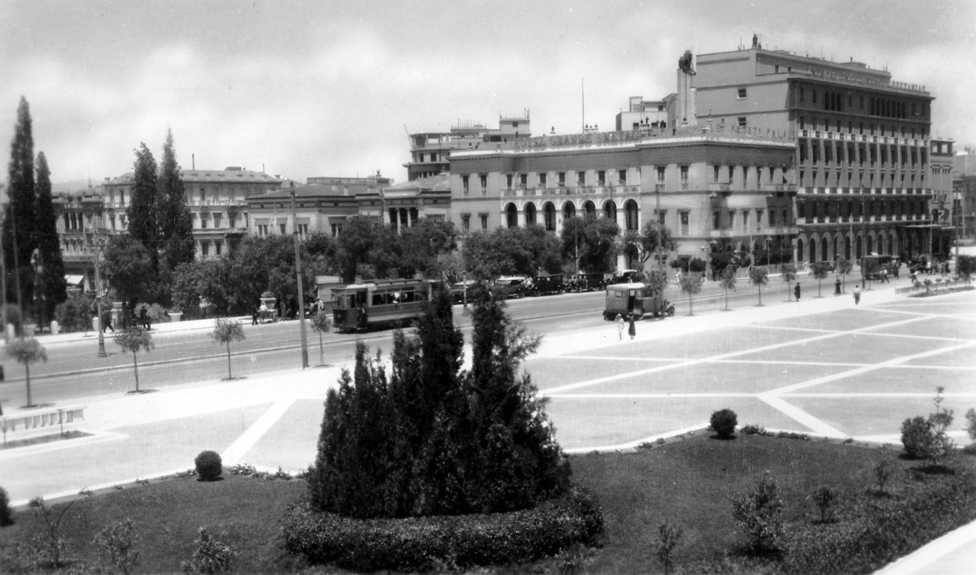 Афины — Трамваи – старые фотографии