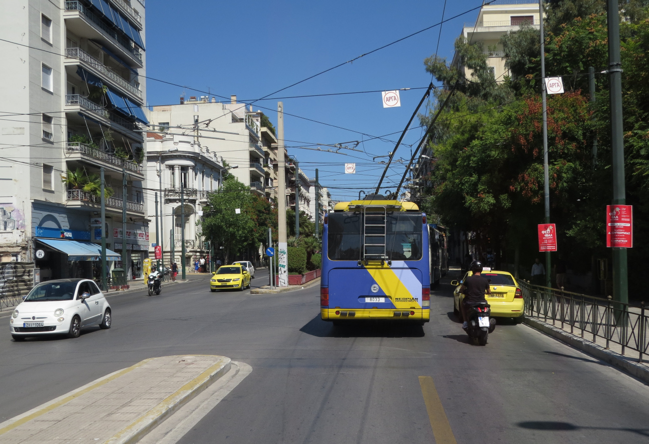 Афины, Neoplan 861 N6216 Electroliner (ELVO) № 8033; Афины — Троллейбусы – линии и инфраструктура