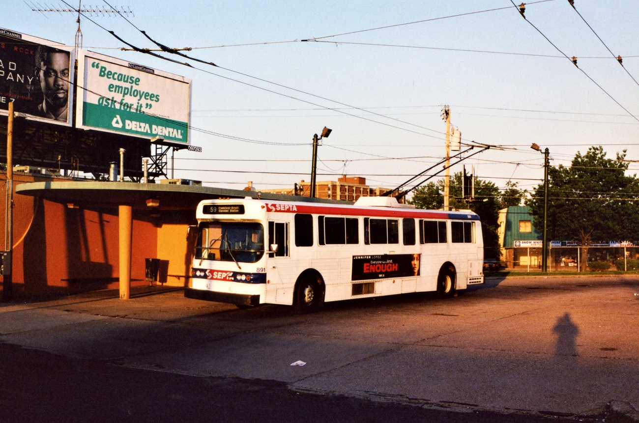 Philadelphia, AM General 10240T č. 891; Philadelphia — Trolleybus Lines and Infrastructure