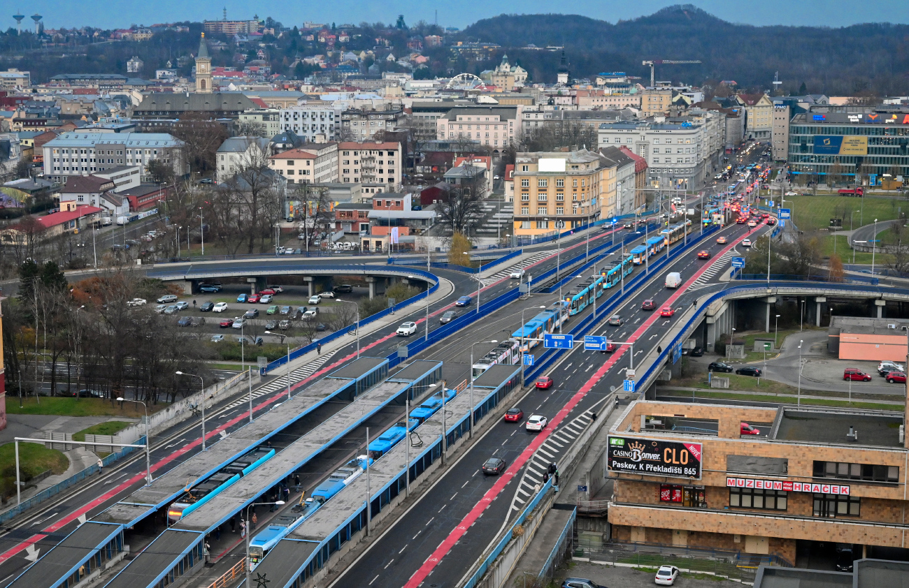Острава — Трамвайные линии и инфраструктура; Острава — Фото с Tieto Towers