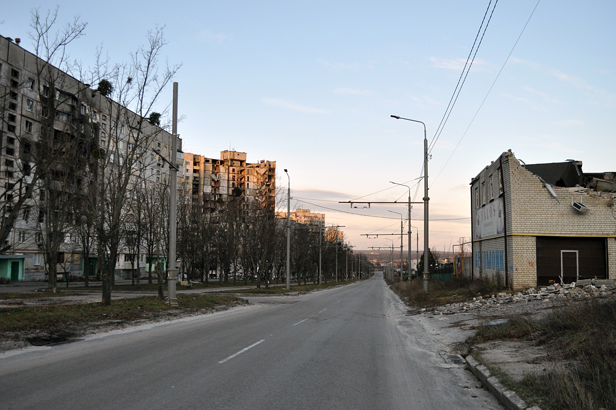 Charkov — Aftermath of Military Action from 02.2022; Charkov — Trolleybus lines