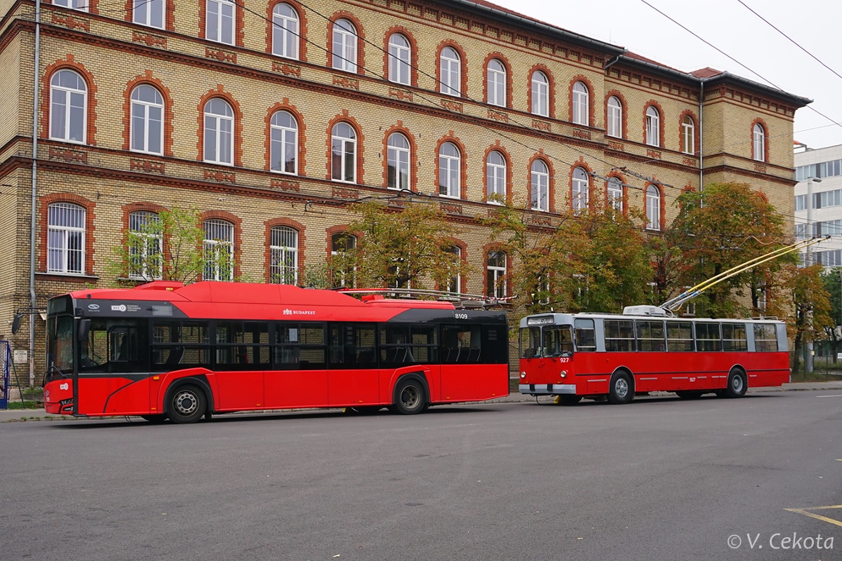 Будапешт, Solaris Trollino IV 12 Škoda № 8109; Будапешт, ЗиУ-682УВ № 927