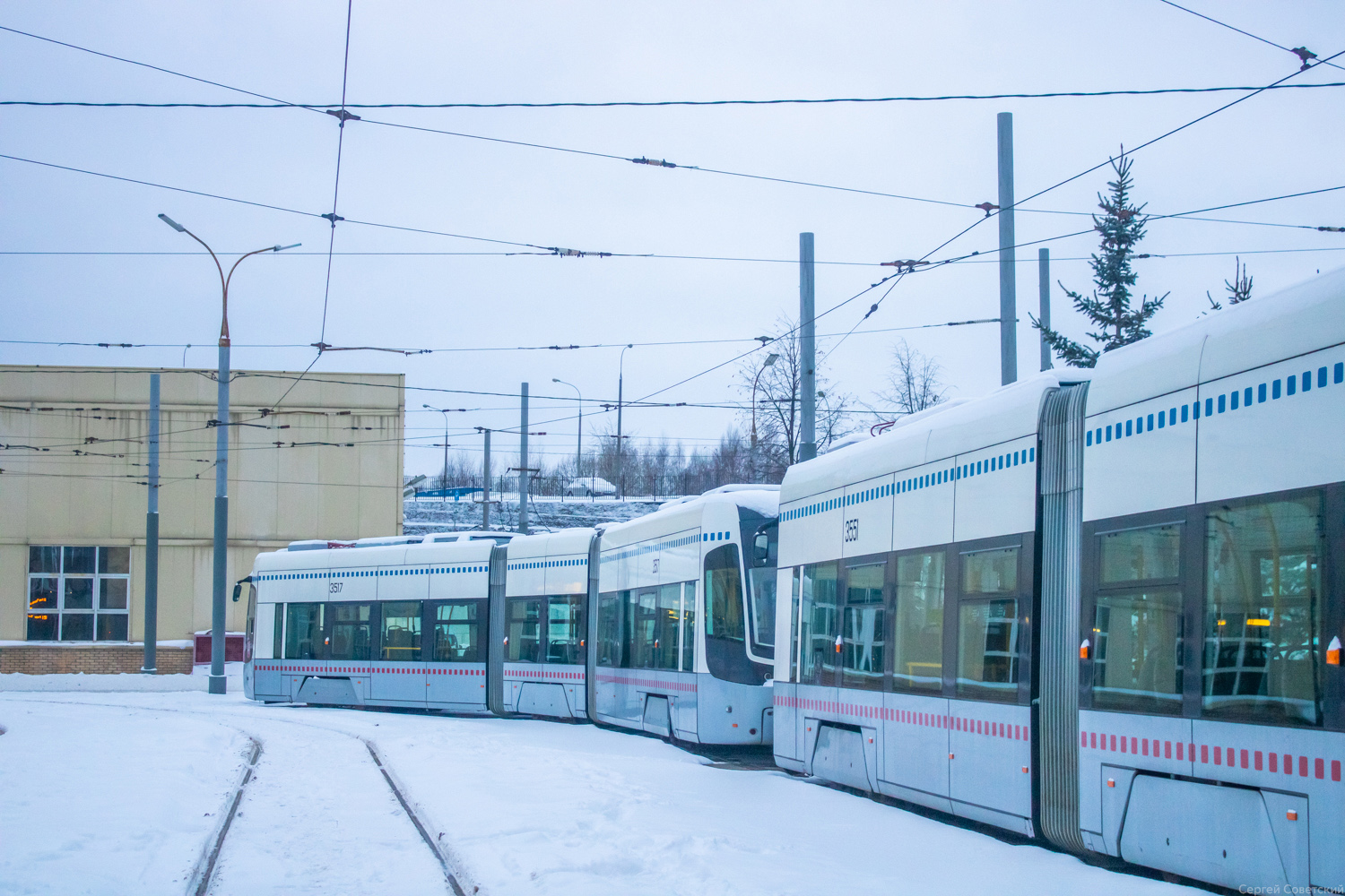 Moskau — Tram depots: [3] Krasnopresnenskoye. New site in Strogino