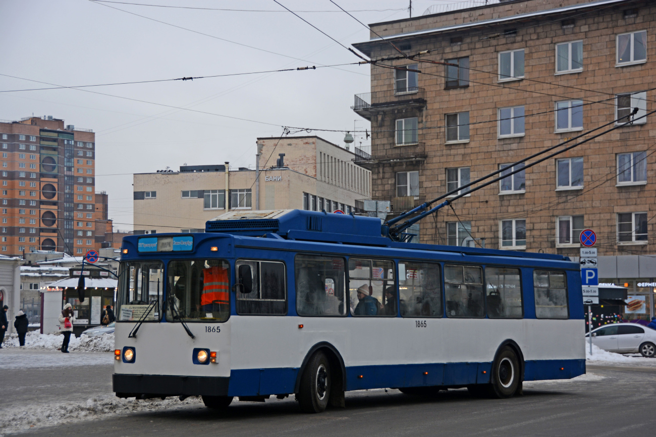 Санкт-Петербург, МТрЗ-6223-0000010 № 1865; Санкт-Петербург — "Прощальный рейс" на троллейбусе МТрЗ-6223-0000010 1865 — 18.12.2022