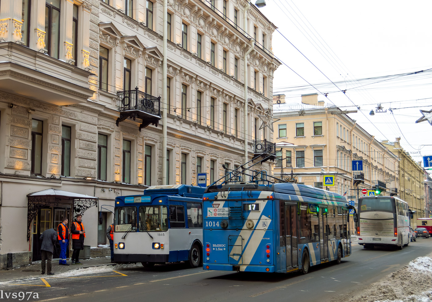 Санкт-Петербург, Тролза-5265.08 «Мегаполис» № 1014; Санкт-Петербург — "Прощальный рейс" на троллейбусе МТрЗ-6223-0000010 1865 — 18.12.2022