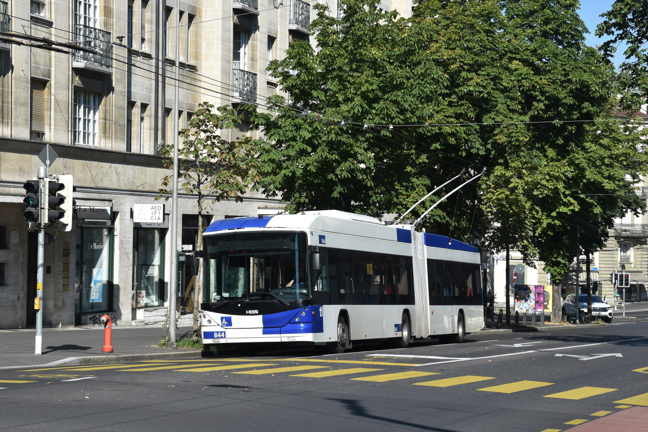 Лозанна, Hess SwissTrolley 3 (BGT-N2C) № 844