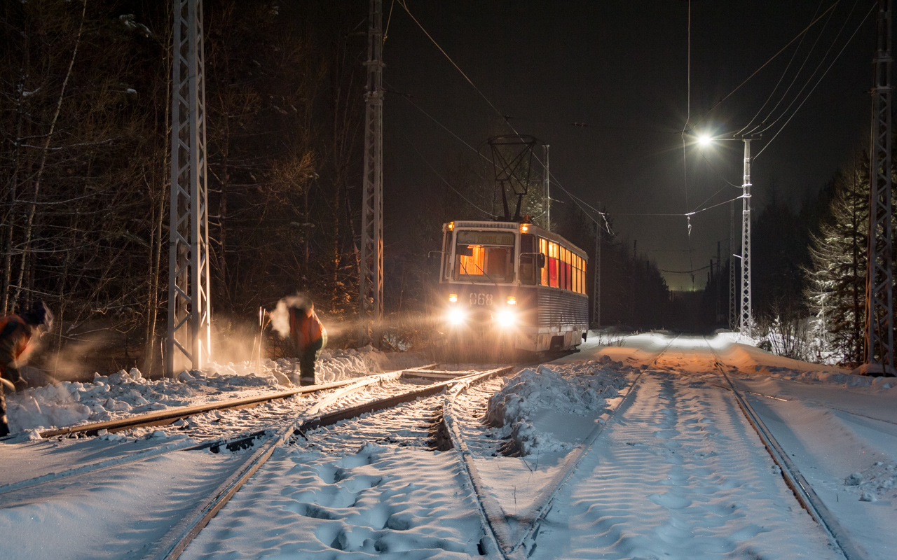 Усть-Илимск, 71-605 (КТМ-5М3) № 068; Усть-Илимск — Трамвайная линия и инфраструктура