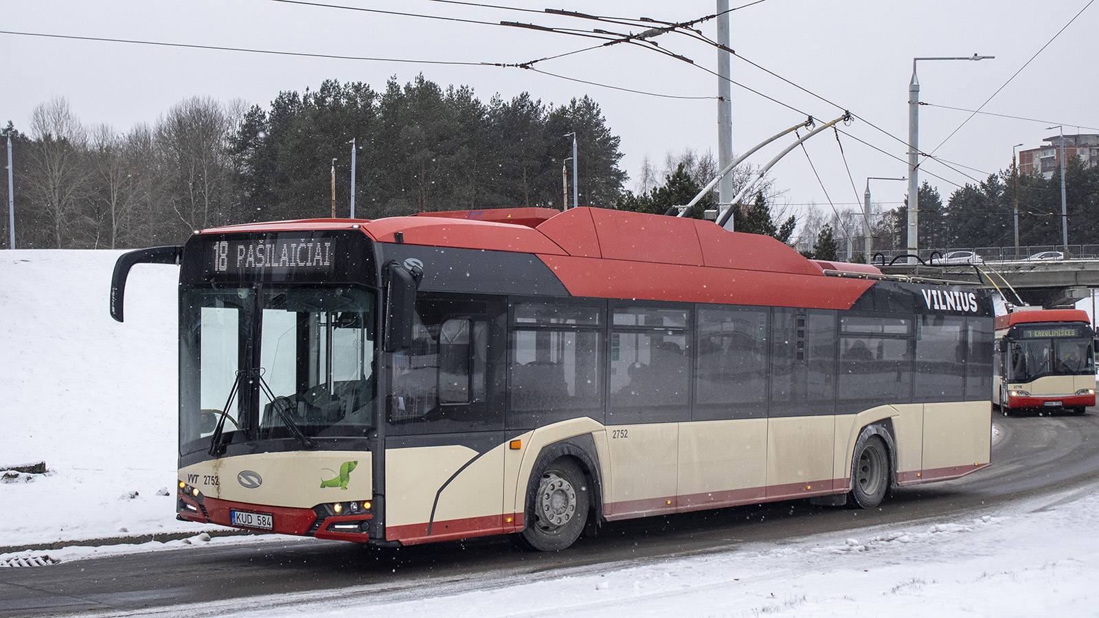 Вильнюс, Solaris Trollino IV 12 Škoda № 2752; Вильнюс — Временные плановые изменения движения