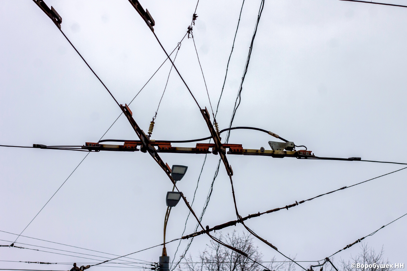 Контактная сеть, энергоснабжение и токосъём; Нижний Новгород — Троллейбусные линии