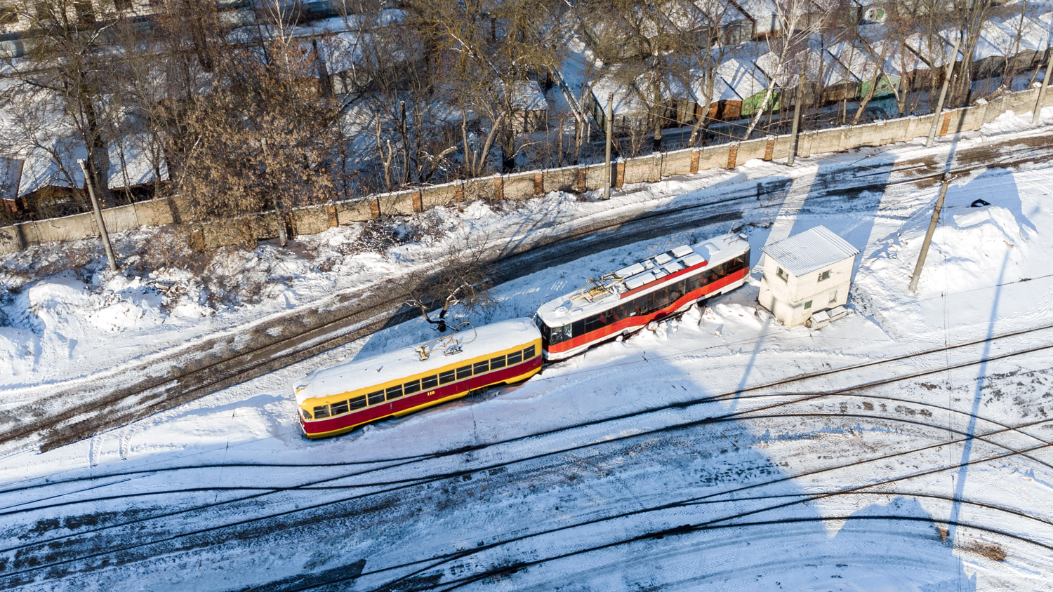 Smolenskas, RVZ-6M2 nr. 110; Smolenskas, BKM 62103 nr. 254; Smolenskas — Inappropriate use, museum vehicles; Smolenskas — Tram depot and service lines