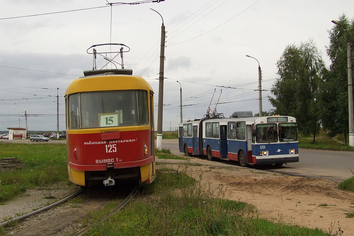 Тверь, Tatra T3SU № 125; Тверь, ЗиУ-683Б [Б00] № 10; Тверь — Тверской трамвай в начале 2000-х гг. (2002 — 2006 гг.)