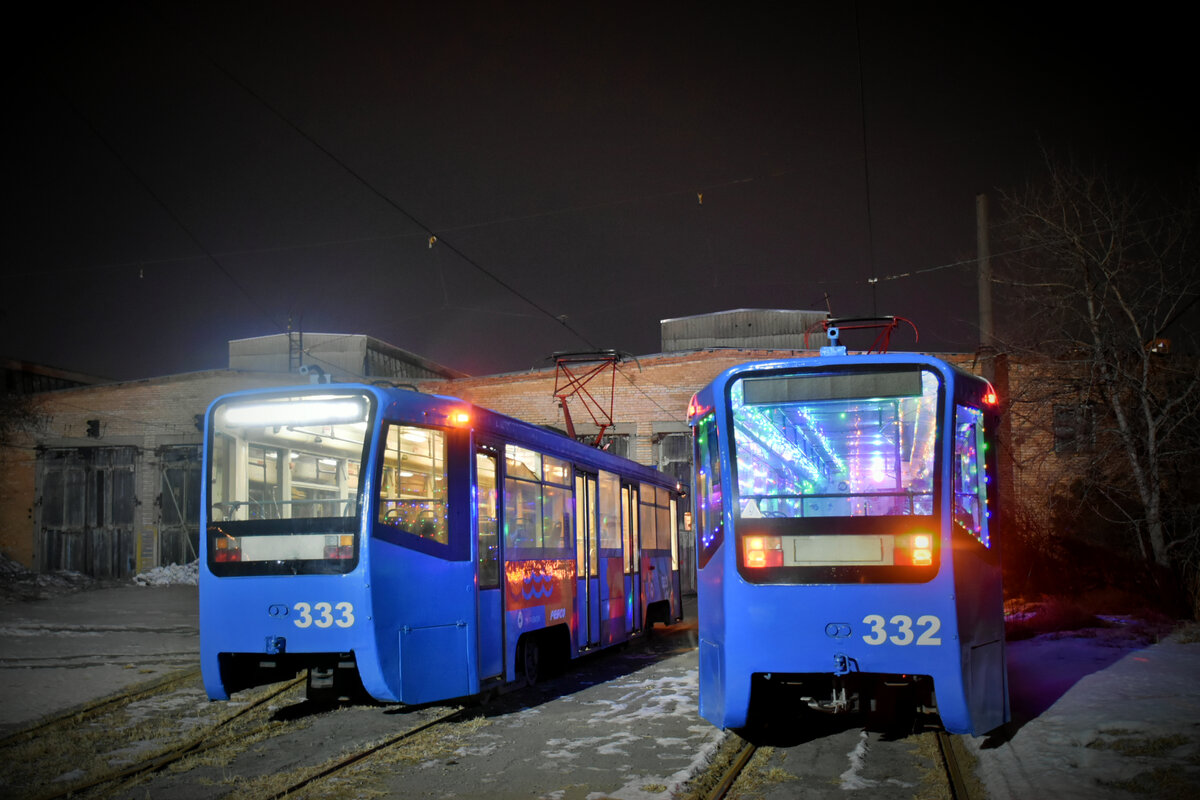 Vladivostok, 71-619K № 333; Vladivostok, 71-619KS № 332; Vladivostok — Theme trams