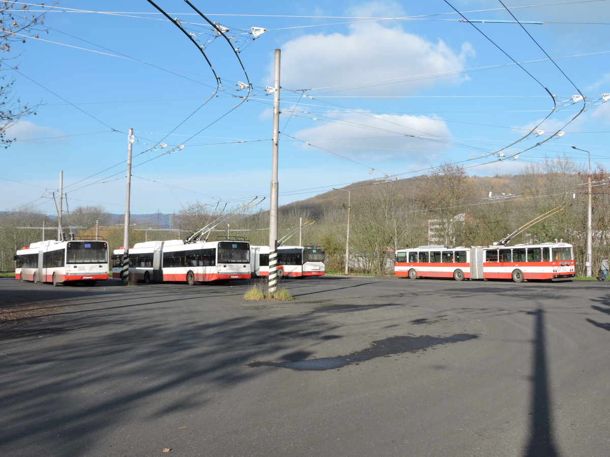 Ústí nad Labem — Trolleybus lines and infrastructure • Trolejbusové tratě a infrastruktura