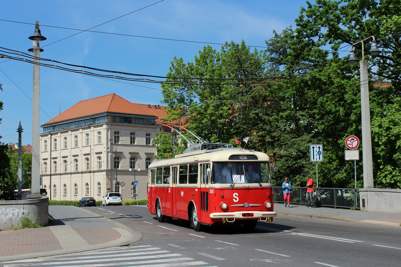 Pardubice, Škoda 9TrHT28 № 358; Pardubice — Celebration of the 70th anniversary of the operation of trolleybuses in Pardubice