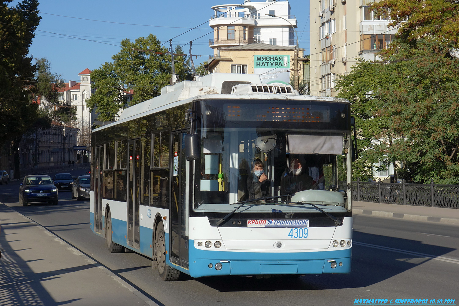 Crimean trolleybus, Bogdan T70110 # 4309