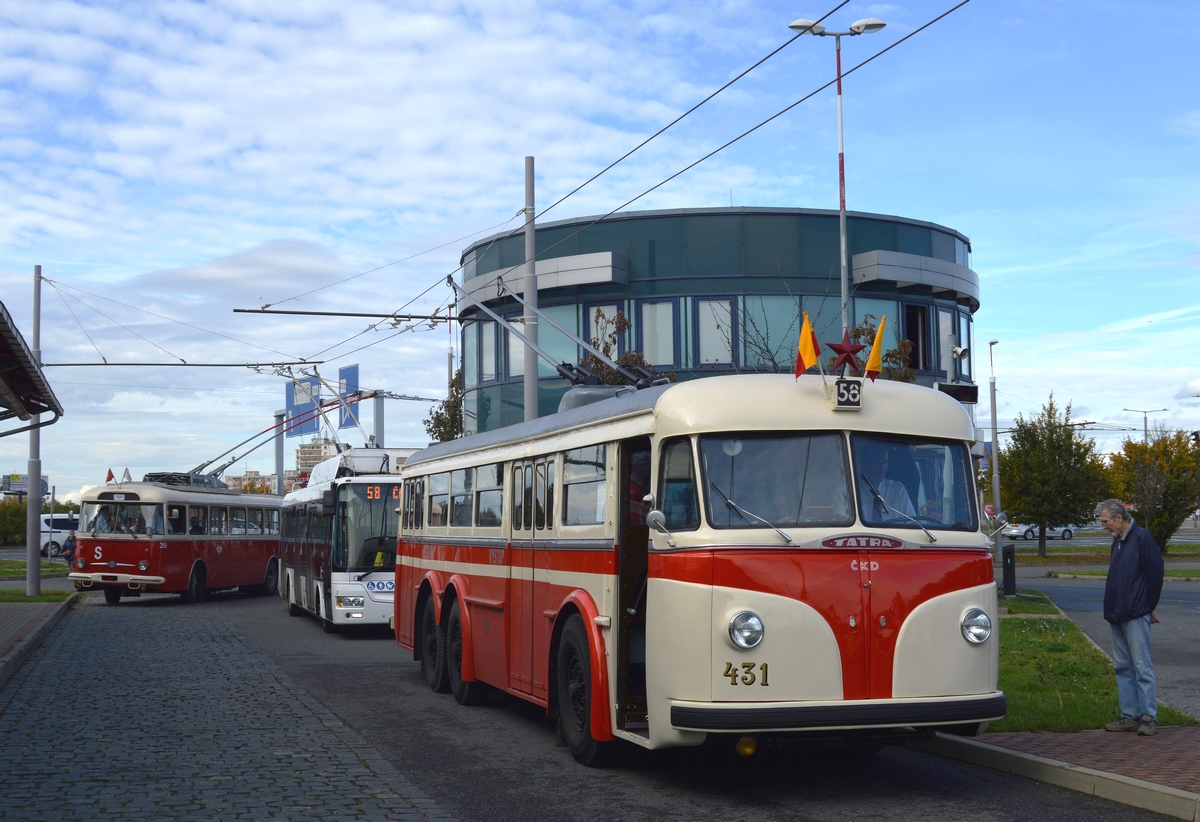 Прага, Tatra T400 III.B № 431; Прага — 50 лет спустя – покатушки на троллейбусах и начало регулярной эксплуатации 58 маршрута
