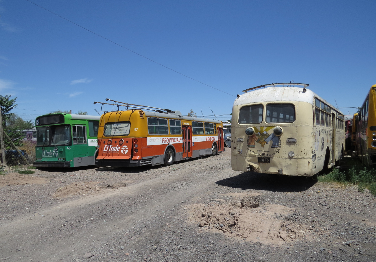 Mendoza, Nissan Nr. 22; Mendoza, Flyer E901A Nr. 48; Mendoza, Flyer E902 Nr. 57; Mendoza — Depósito Rodeo de la Cruz; Mendoza — Old and Historic Trolleybuses