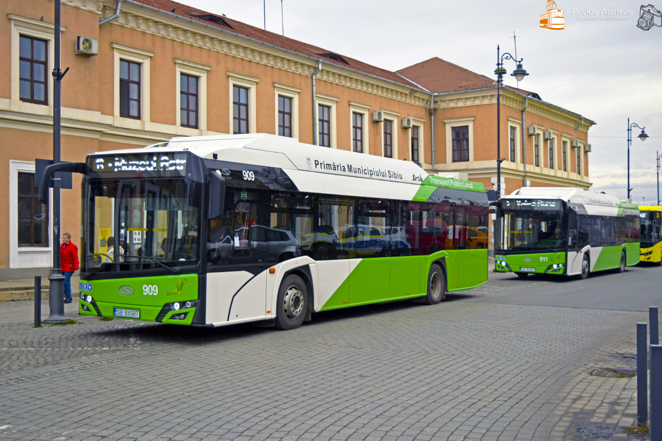 Sibiu, Solaris Urbino IV 12 Electric č. 909