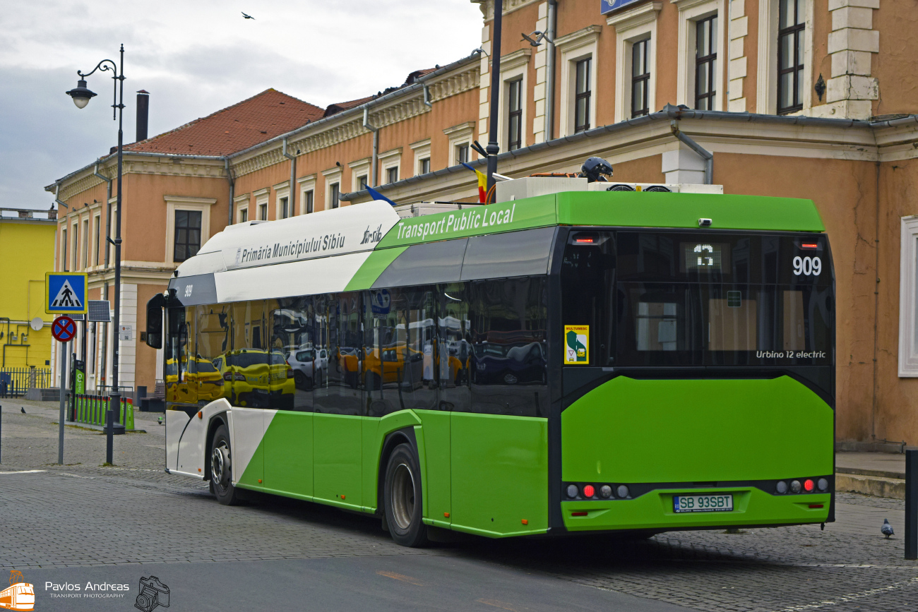 Sibiu, Solaris Urbino IV 12 Electric № 909