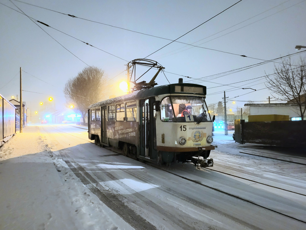 Владикавказ, Tatra T4DM № 15; Владикавказ — Служебная линия в Городское трамвайное депо