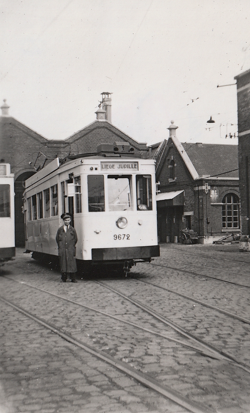 Льеж, SNCV 4-axle motor car Odessa № 9672; Льеж — Old Photos (SNCV Liège)