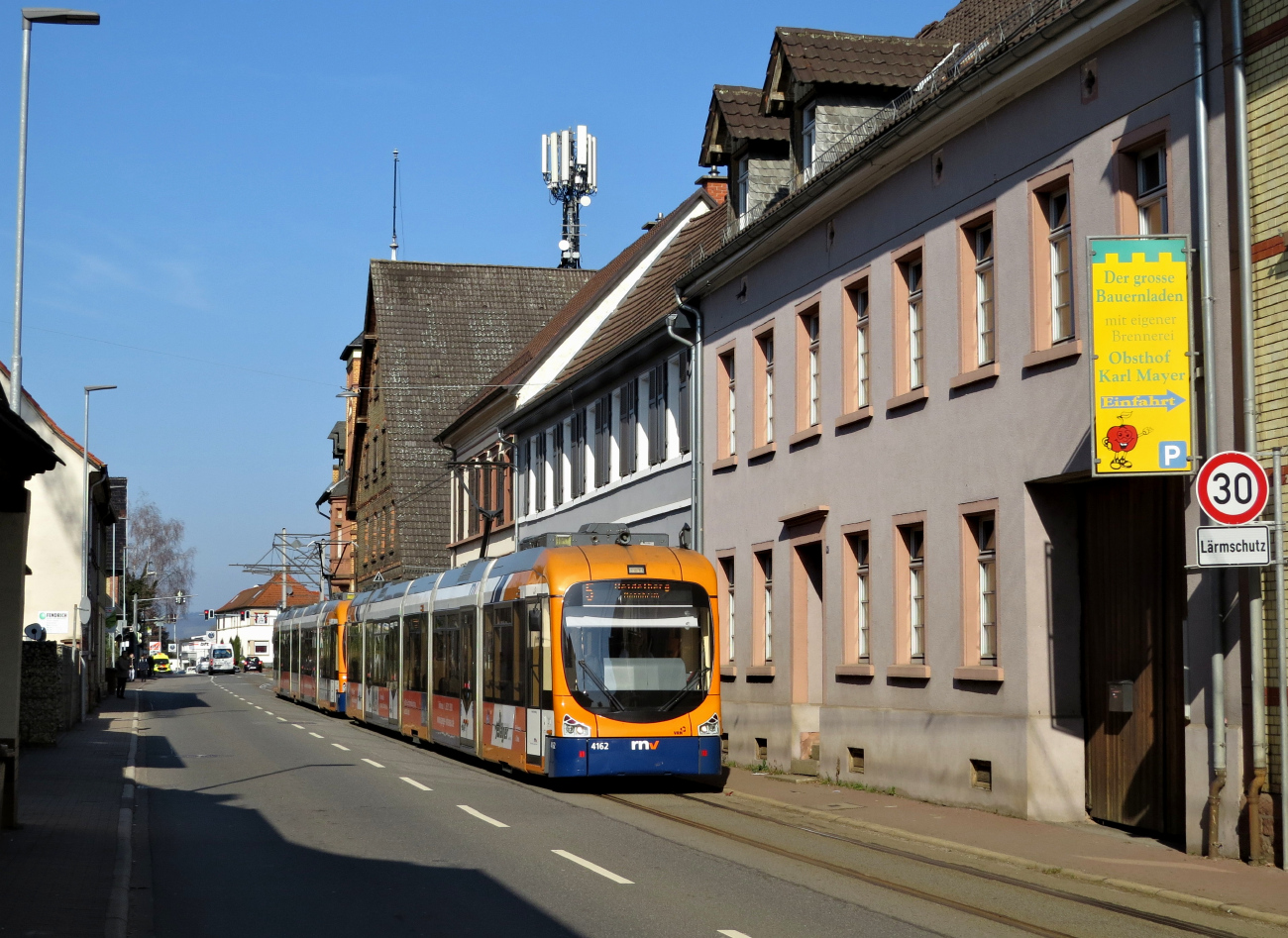 Рейн-Неккар, Bombardier RNV6Z № 4162; Рейн-Неккар — Трамвайные линии: движение по системе Straßenbahn-Gegenverkehr