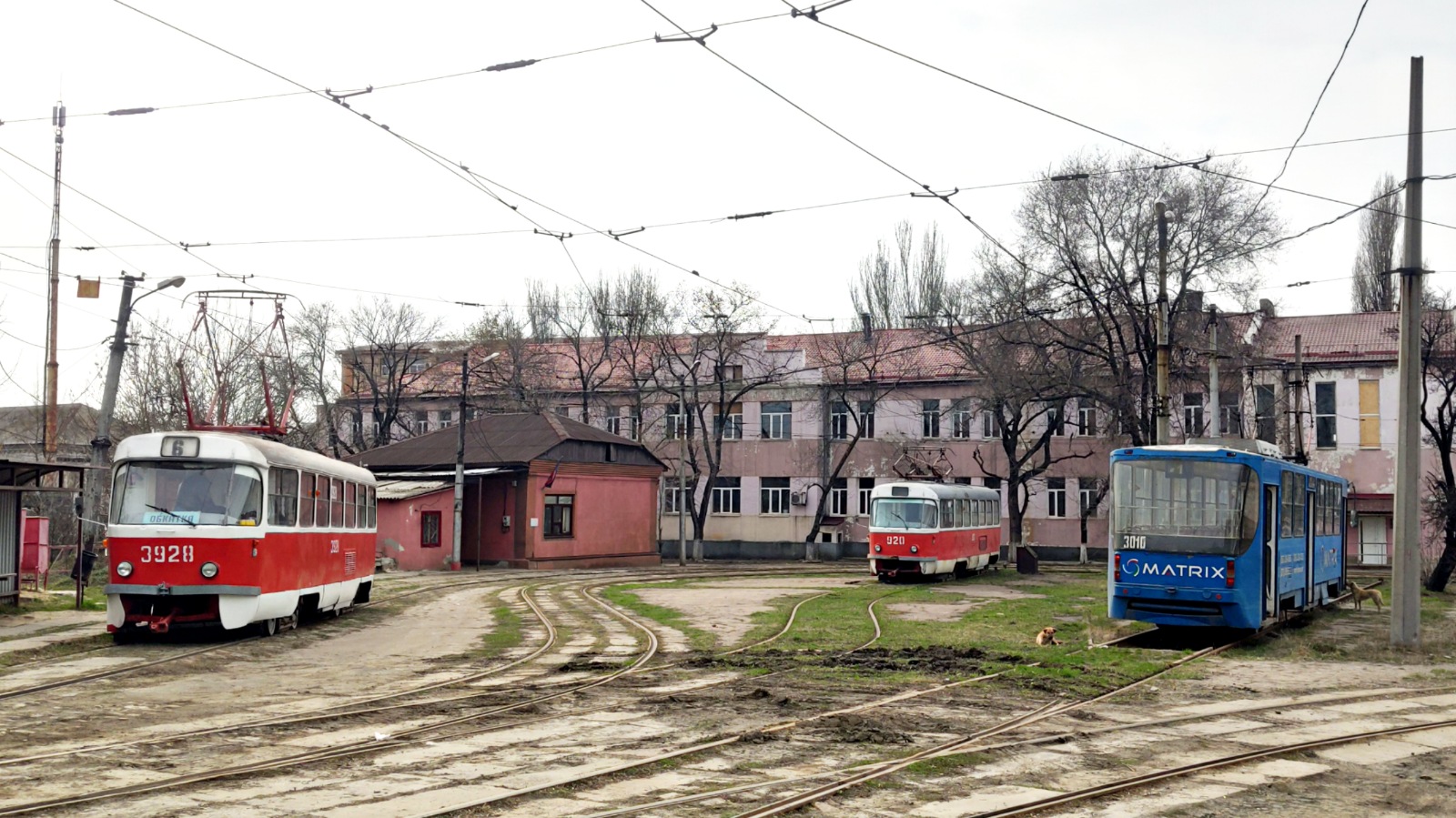 Донецк, Tatra T3SU № 3928; Донецк, К1 № 3010