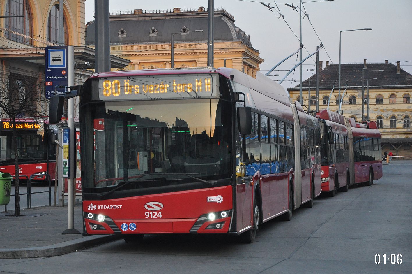 Будапешт, Solaris Trollino IV 18 Škoda № 9124