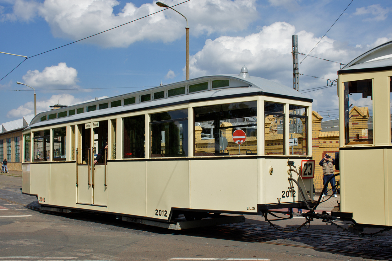 Лейпциг, Двухосный прицепной вагон № 2012; Лейпциг — 150-летие трамвая в Лейпциге