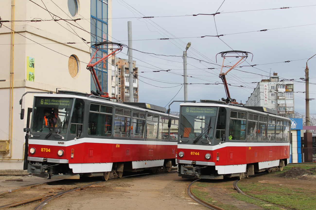 Харьков, Tatra T6A5 № 8704; Харьков, Tatra T6A5 № 8744