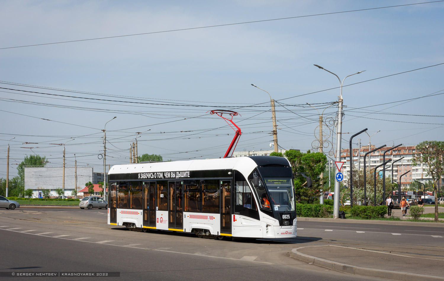 Поездка на трамвае 71-605 (КТМ-5М3) № 193 по маршруту № 6 (г. Красноярск) - YouT