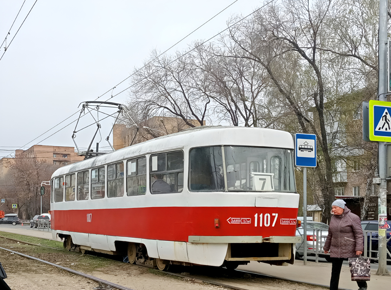 Самара, Tatra T3SU (двухдверная) № 1107