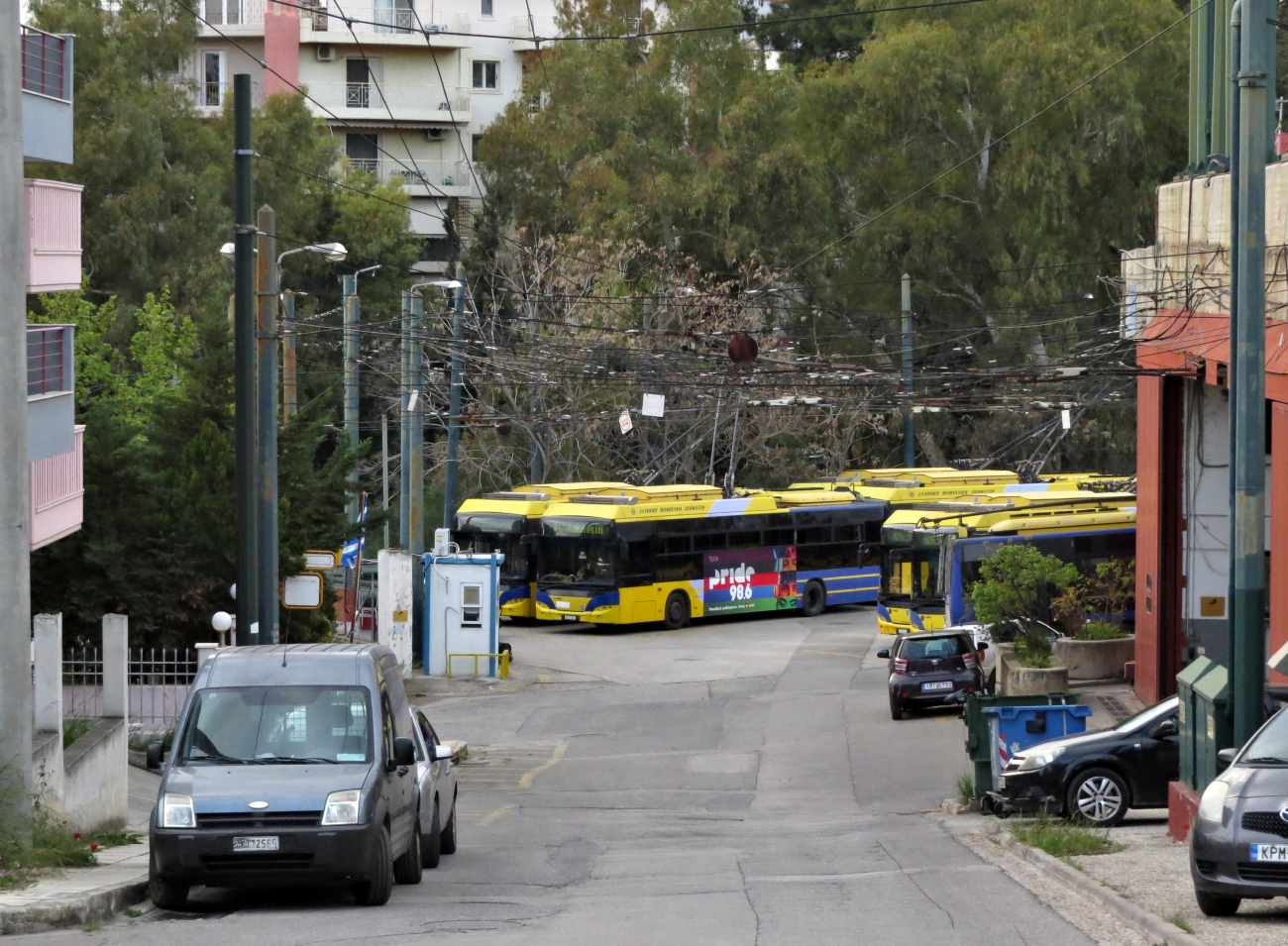 Ateena — Trolleybuses — lines and infrastructure