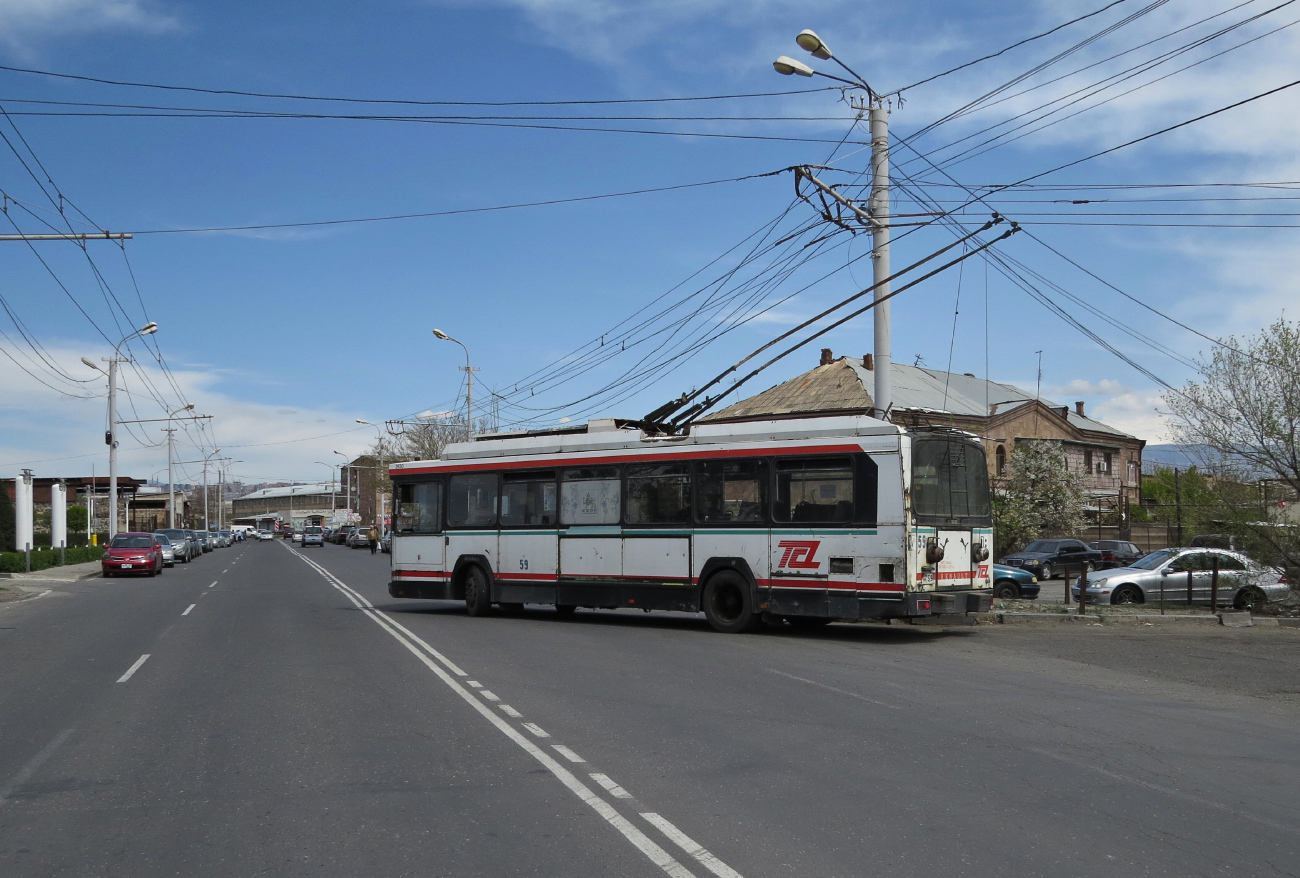 Ереван, Berliet ER100 № 59; Ереван — Троллейбусные линии и инфраструктура