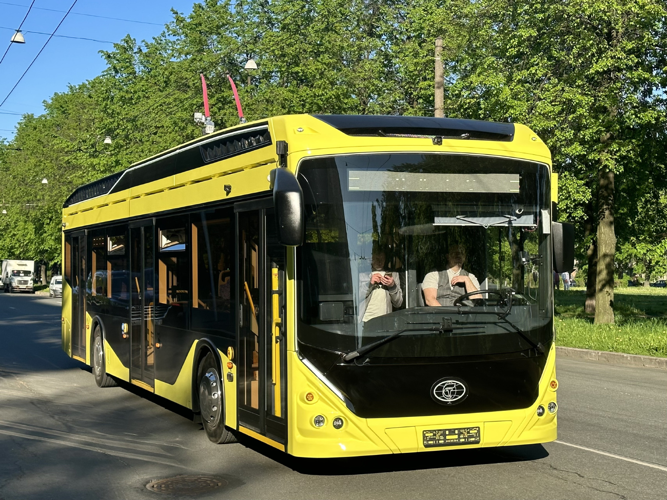 Engels, PKTS-62181 "General" č. Б/н-1; Petrohrad — Running-in of the PKTS-62181 "General" electric bus in the city — 05/20/2023 — 05/21/2023