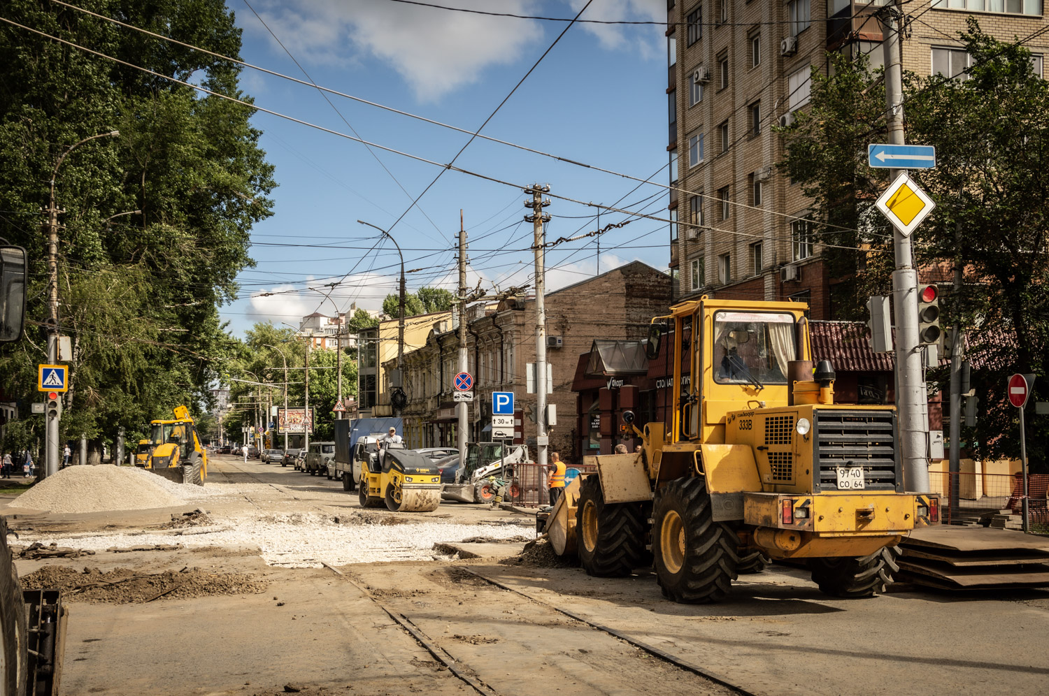 Saratov — Accidents; Saratov — Repairs; Saratov — Tramlines