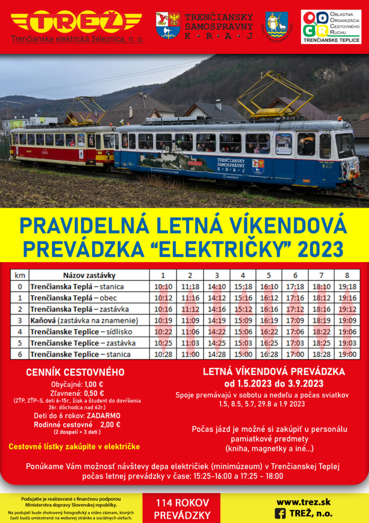 Trenčianska Teplá — Timetables • Cestovné poriadky