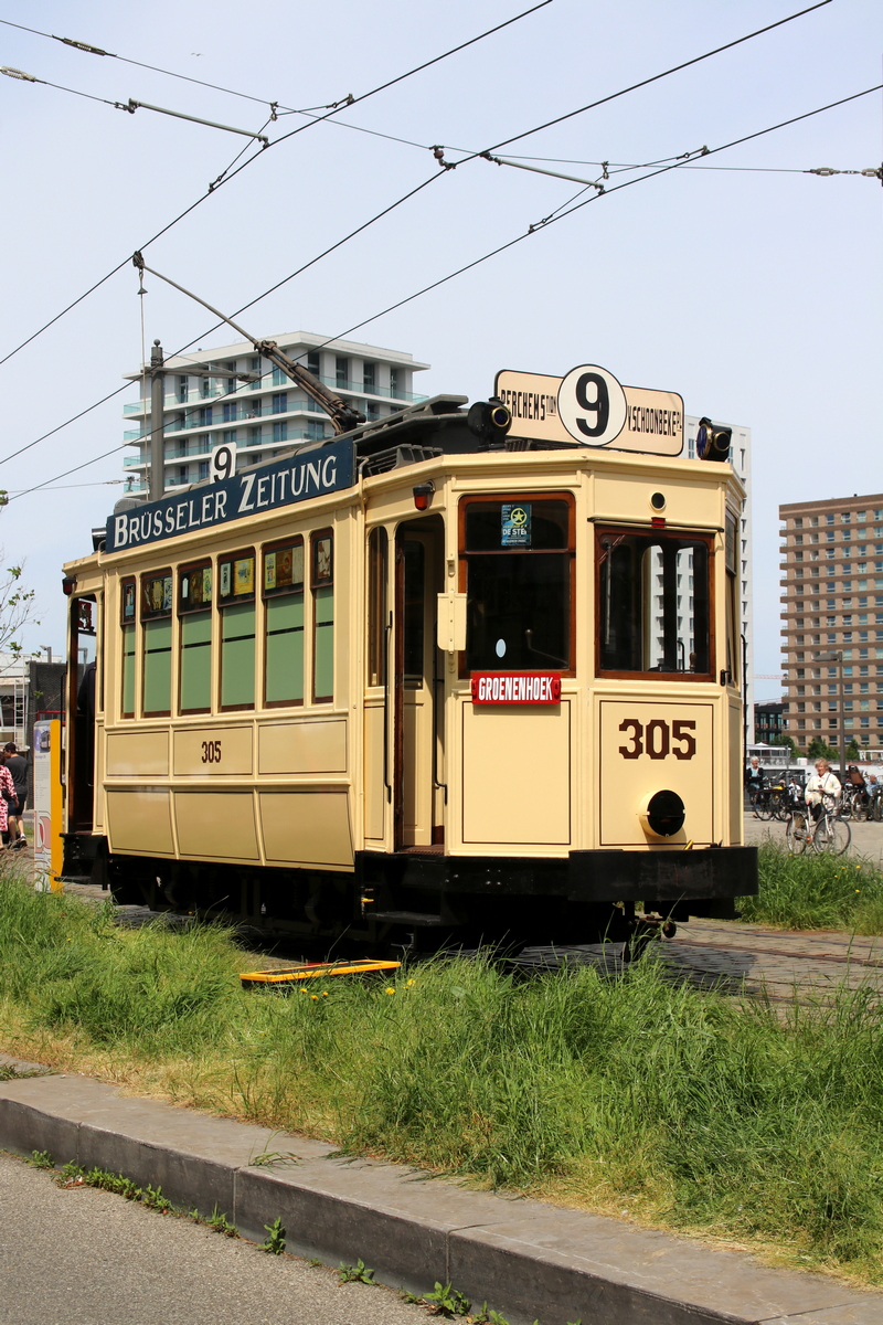 Антверпен, Двухосный моторный Nivelles № 305; Антверпен — 150 years of tram in Antwerpen (28/05/2023)