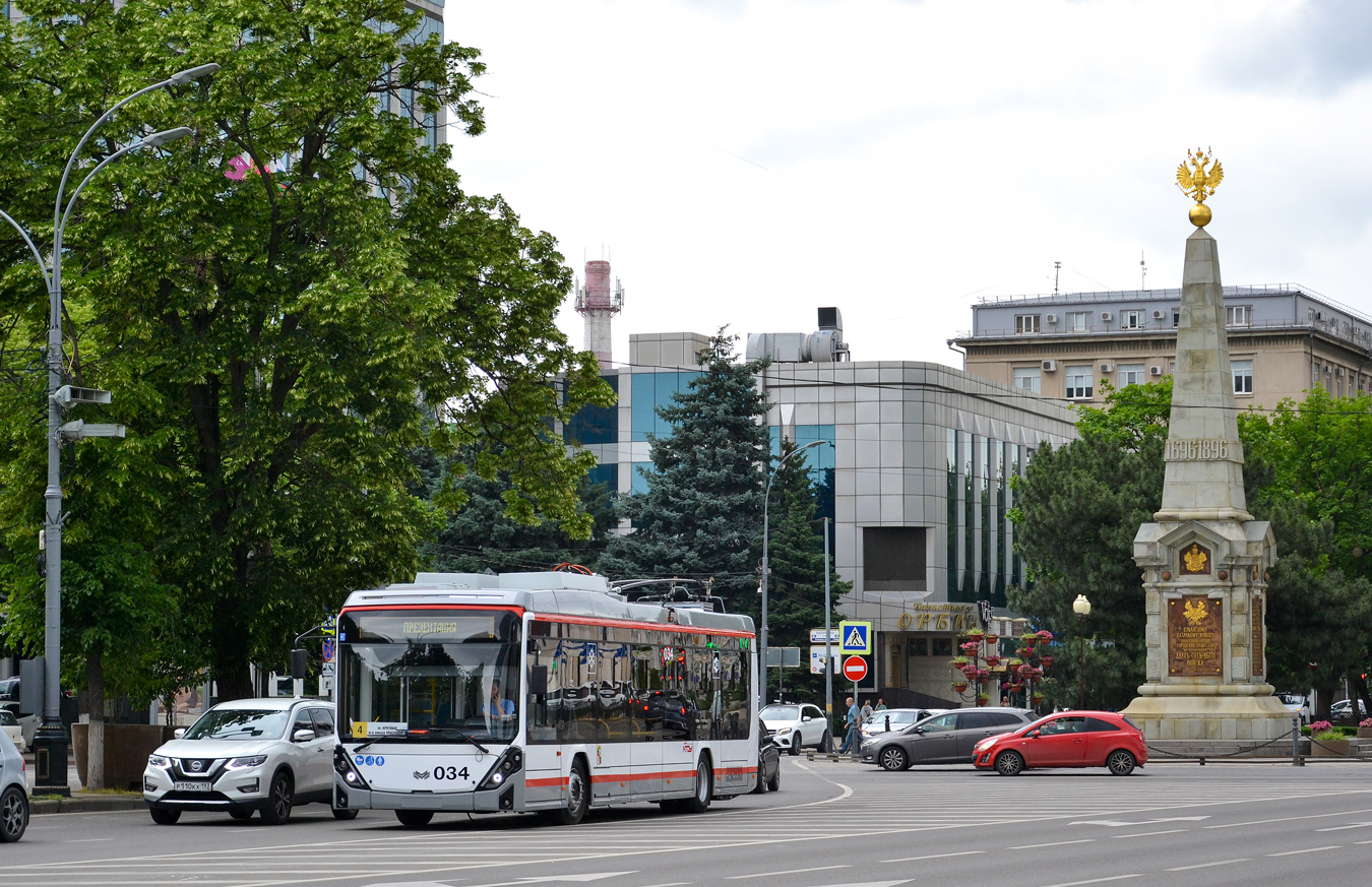 Краснодар, БКМ 32100D «Ольгерд» № 034; Краснодар — Презентация новых троллейбусов БКМ 32100D «Ольгерд»