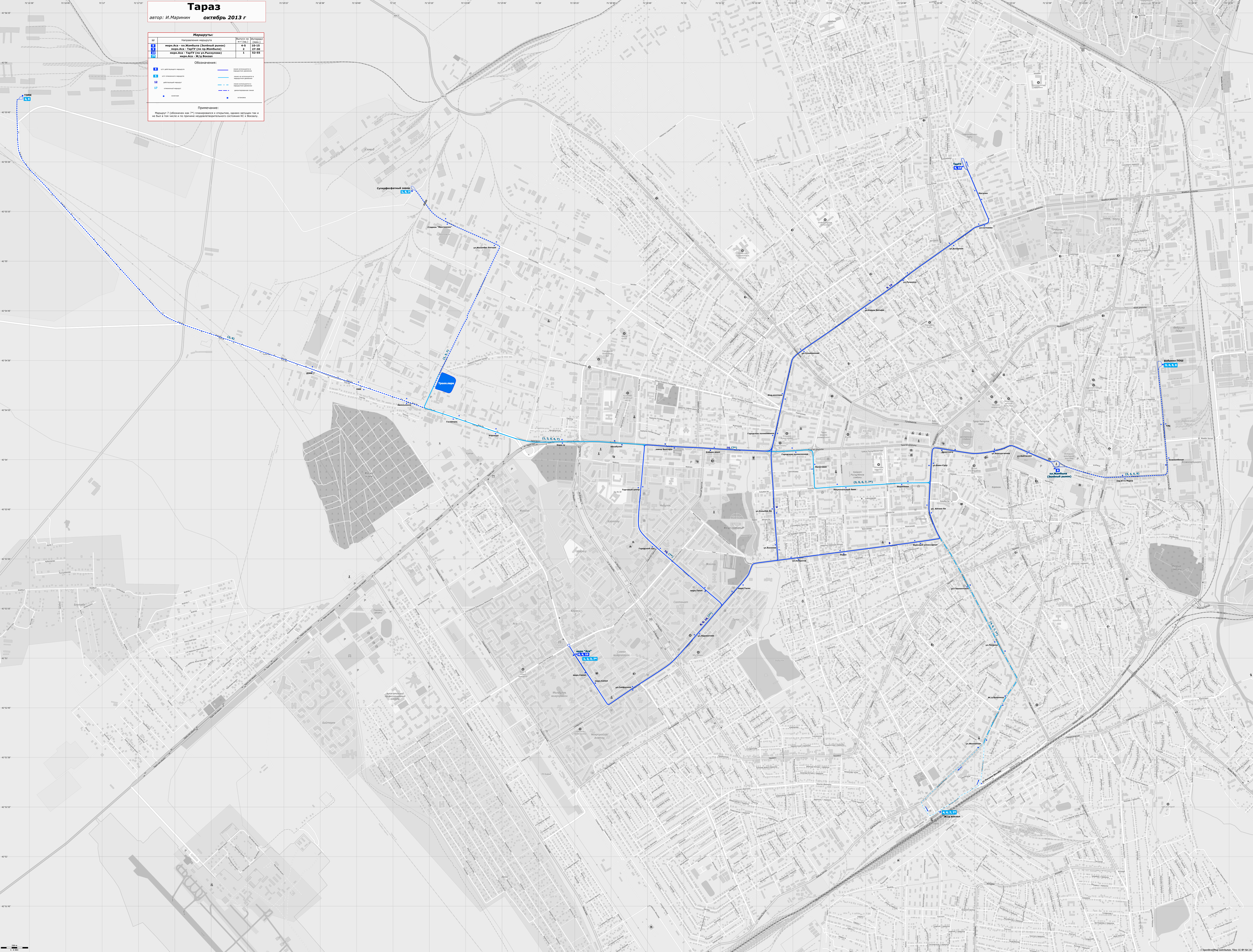 Taraz — Maps