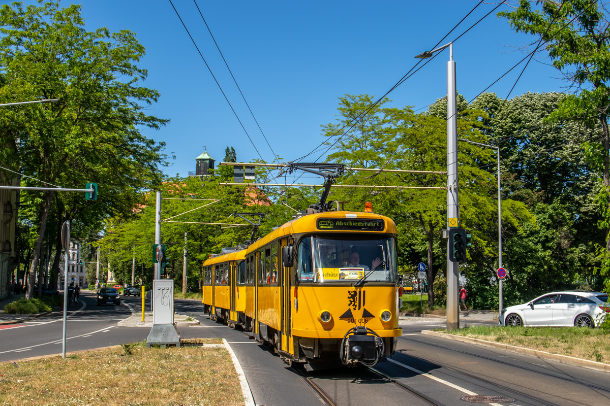 Дрезден, Tatra T4D-MS № 201 006; Дрезден — Окончательное прощание с вагонами Татра после 56 лет службы (03.06.2023)