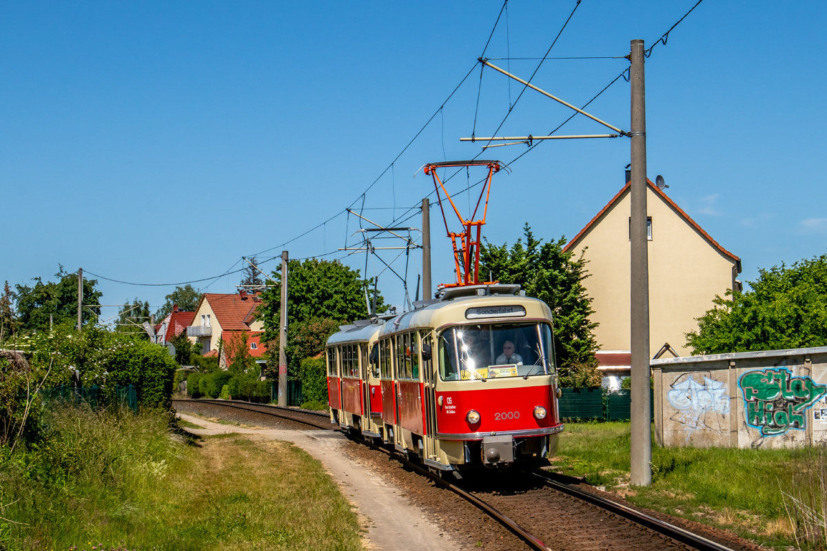 Дрезден, Tatra T4D № 2000 (201 314); Дрезден — Окончательное прощание с вагонами Татра после 56 лет службы (03.06.2023)