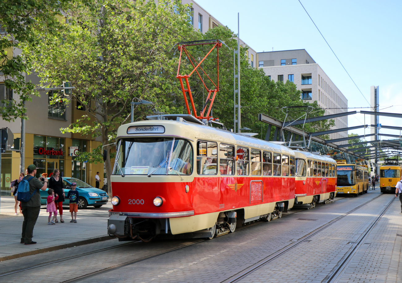 Dresden, Tatra T4D nr. 2000 (201 314); Dresden — Final farewell to Tatra trams after 56 years of service (03.06.2023)