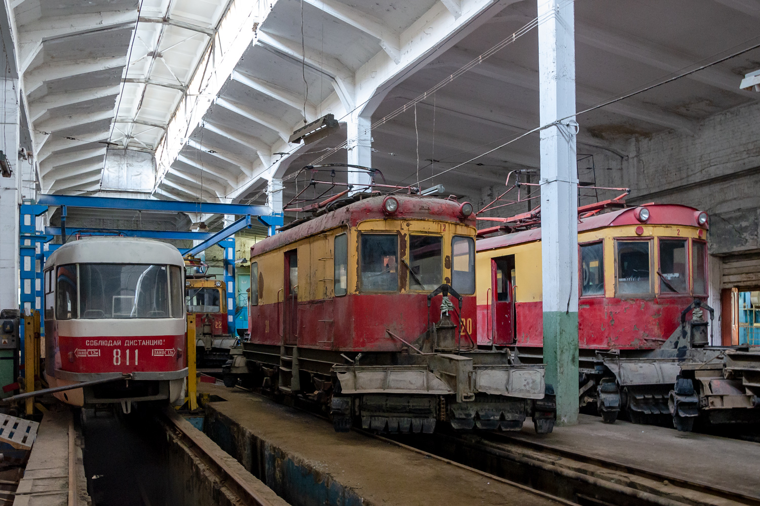 Самара, Tatra T3SU № 811; Самара, ГС-4 (ГВРЗ) № СН-20; Самара — Городское трамвайное депо