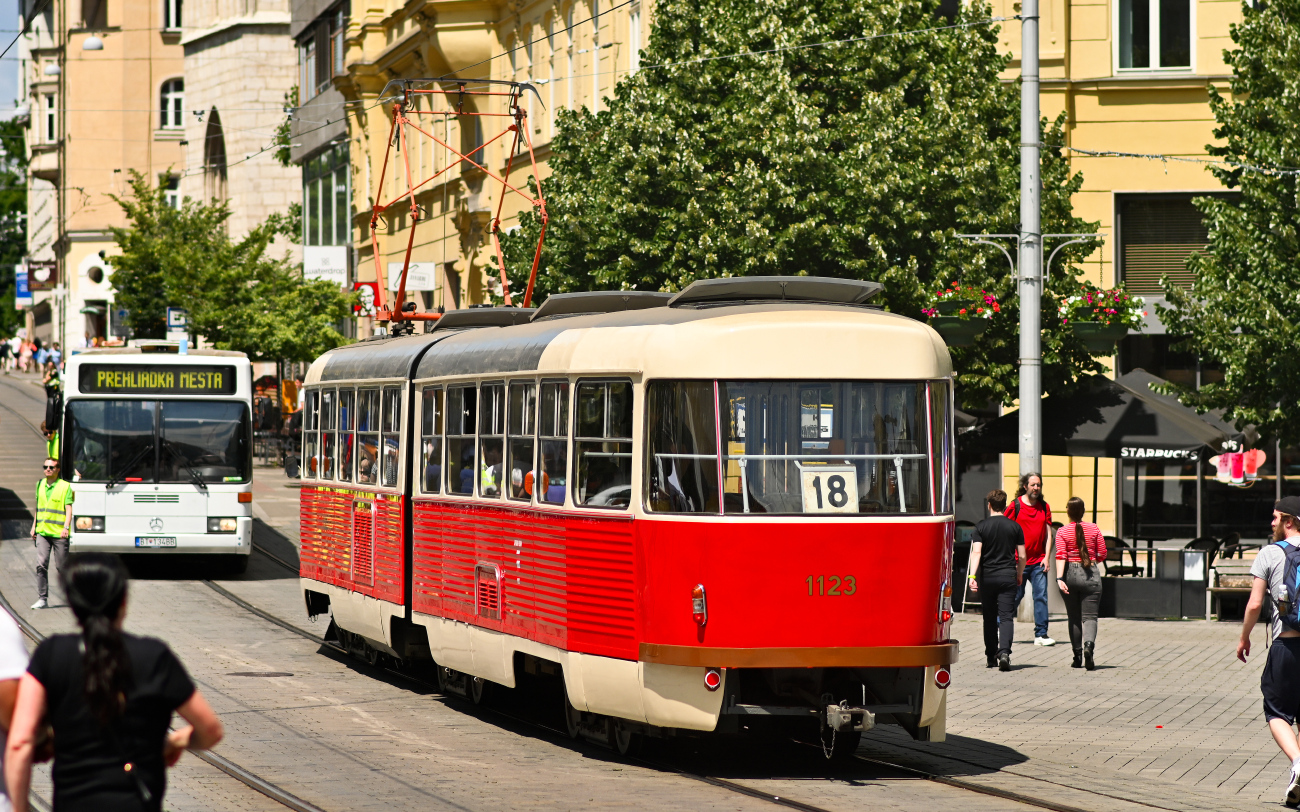 Брно, Tatra K2YU № 1123; Брно — Транспортная ностальгия 2023 года и прощание с троллейбусами Шкода 14Тр и 15Тр