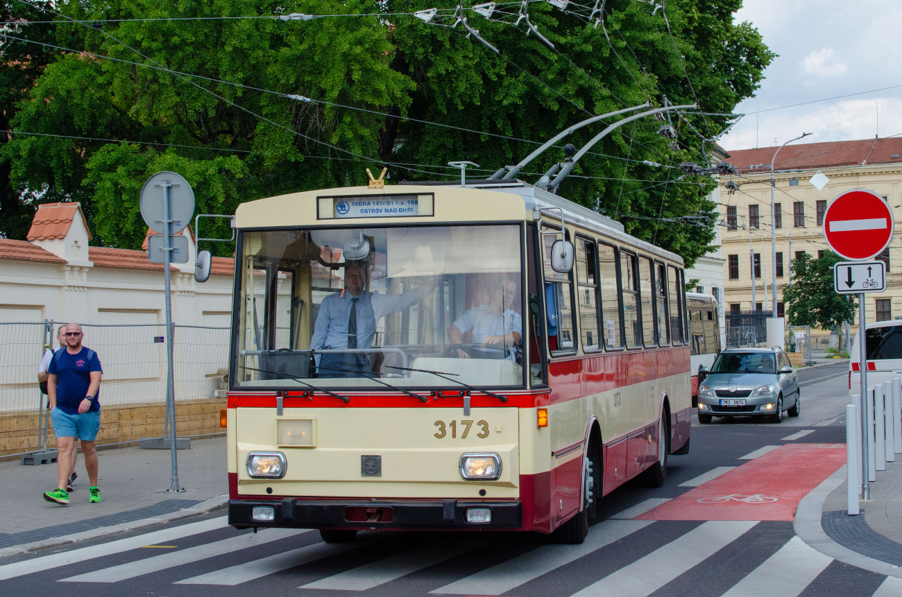 Брно, Škoda 14Tr01 № 3173; Брно — Транспортная ностальгия 2023 года и прощание с троллейбусами Шкода 14Тр и 15Тр