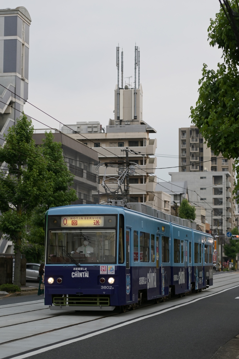 広島市, Green Liner Hiroshima series 3800 # 3802