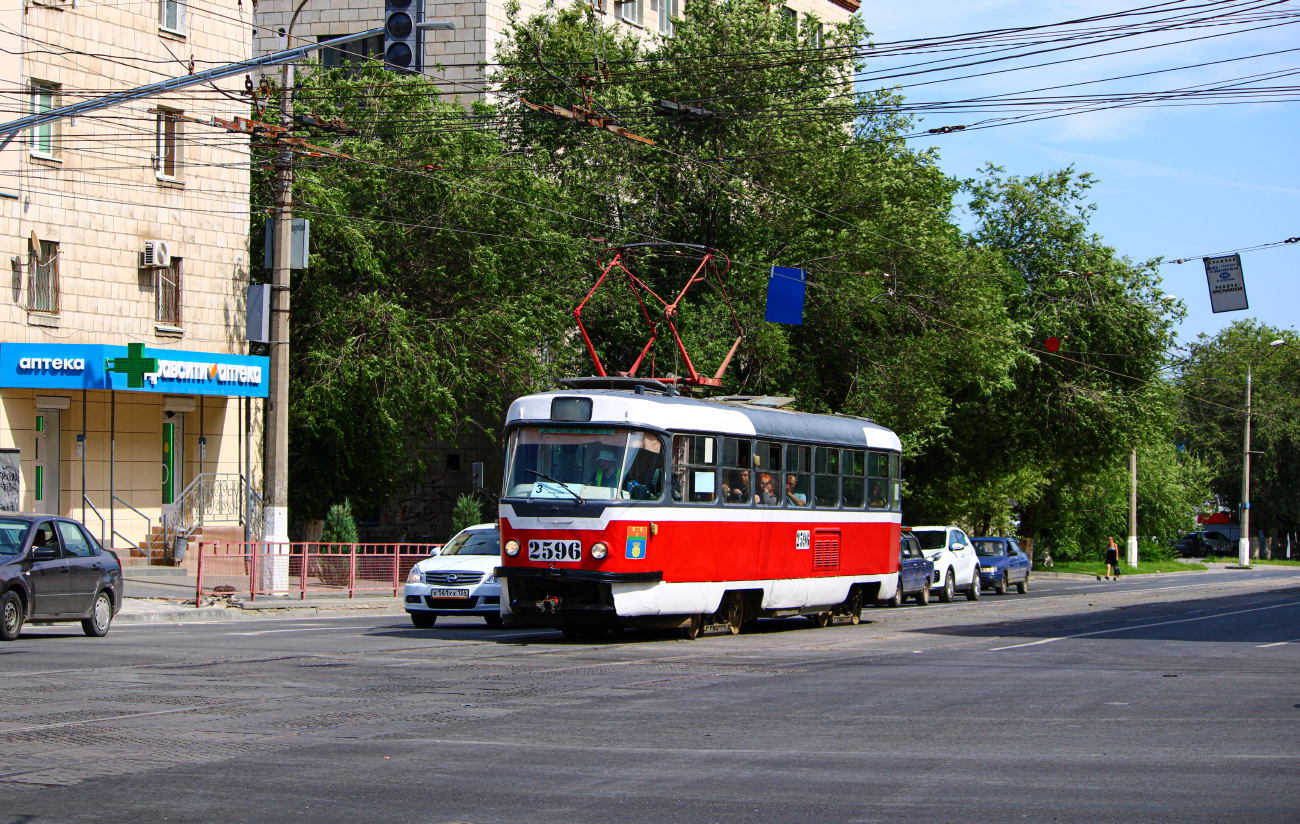 Volgograd, Tatra T3SU (2-door) nr. 2596